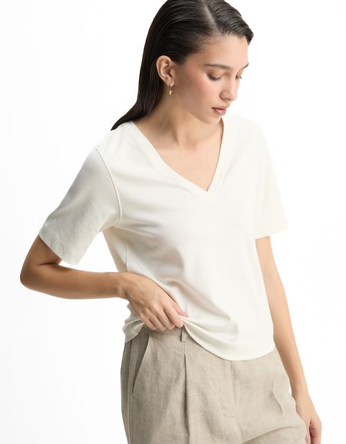 T-shirt pima decote v