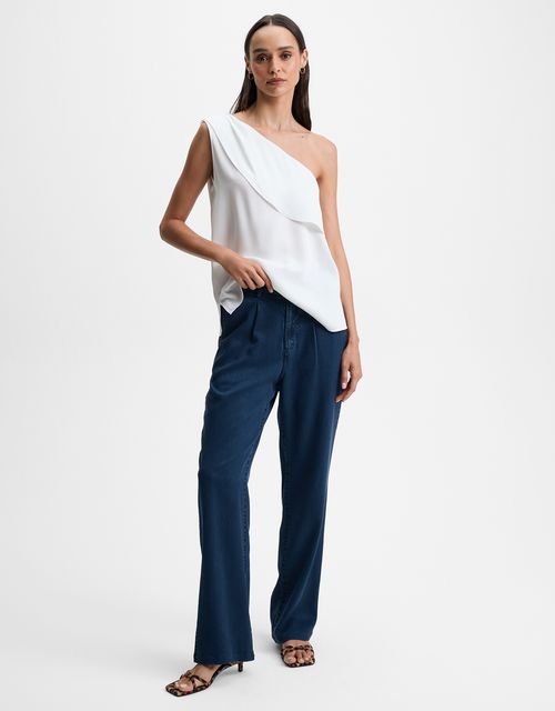Calça reta liocel