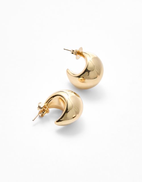 Brinco curto abaulado dourado