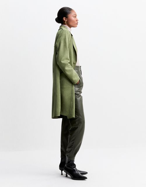 Casaco longo suede