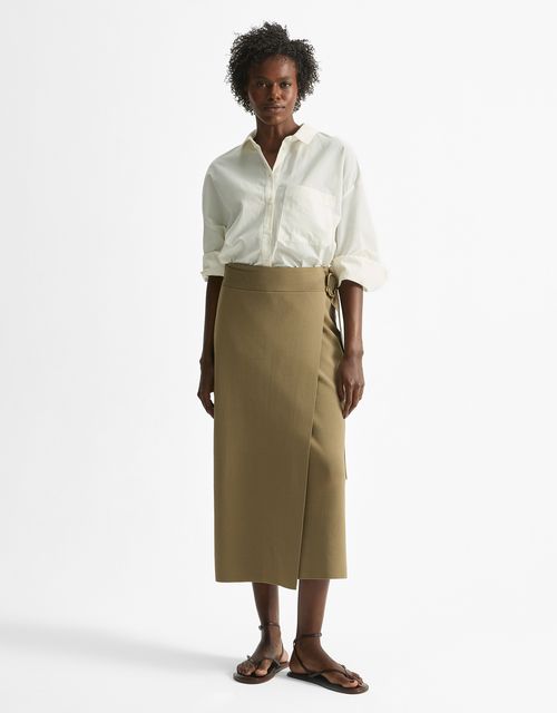 Saia tricot transpasse