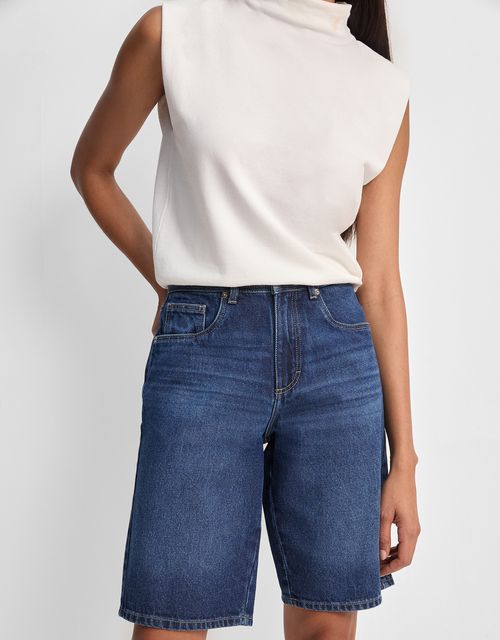 Bermuda jeans five pockets