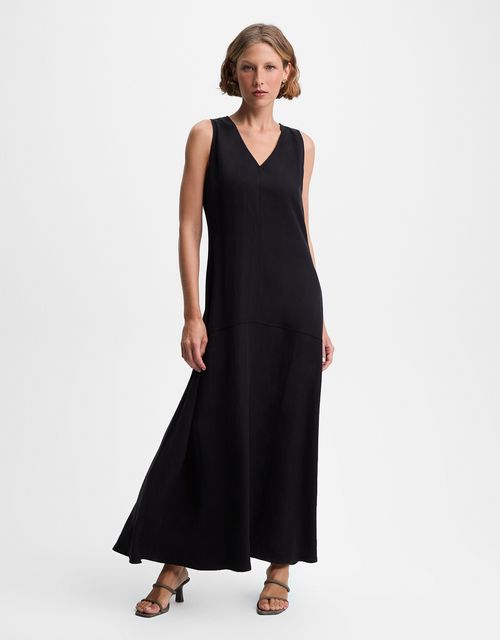 Vestido evasê pregas