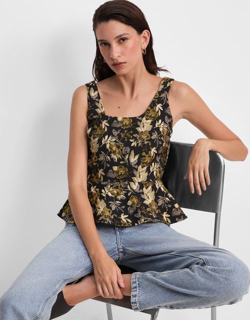 Blusa jacquard