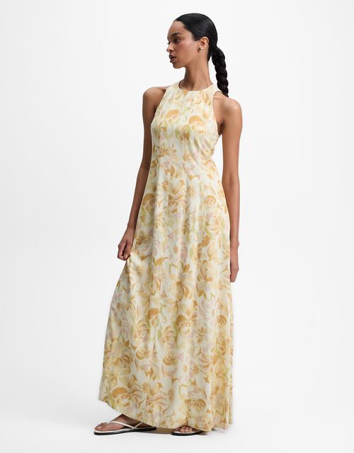 Vestido floral textura