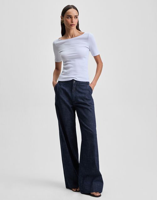 Calça jeans wide
