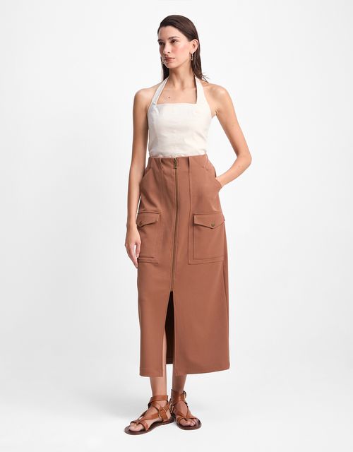 Saia reta bolsos cargo