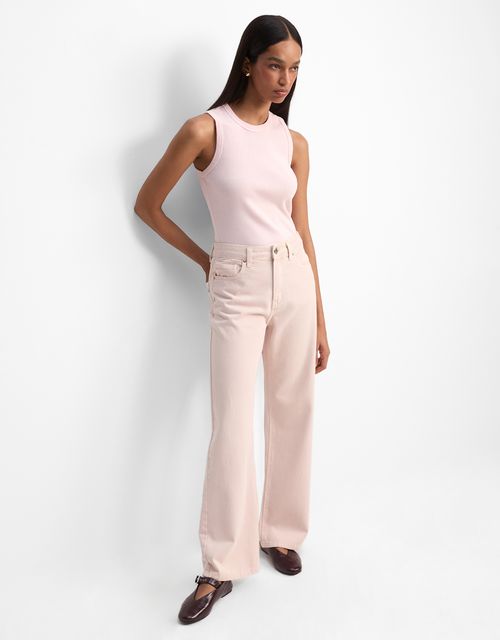 Calça jeans reta five pocket