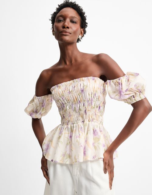 Blusa floral botanique off