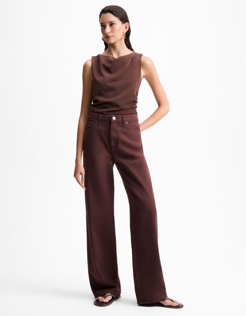 Calça jeans reta five pocket
