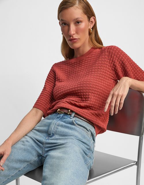 Blusa tricot textura