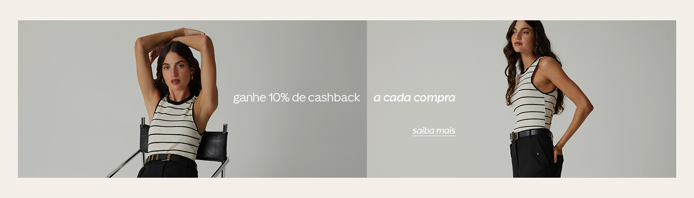 Shoulder - 10% de cashback - a cada compra