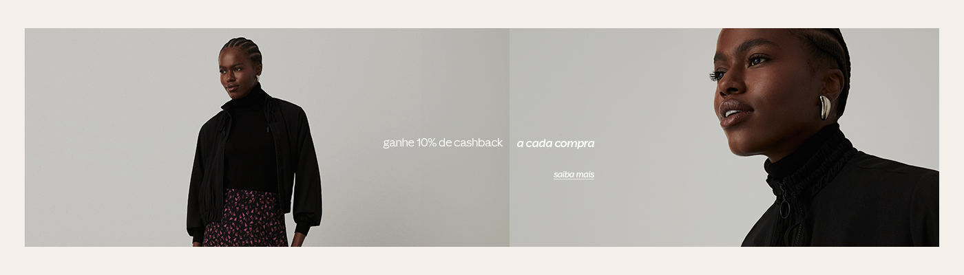 Shoulder - 10% de cashback - a cada compra